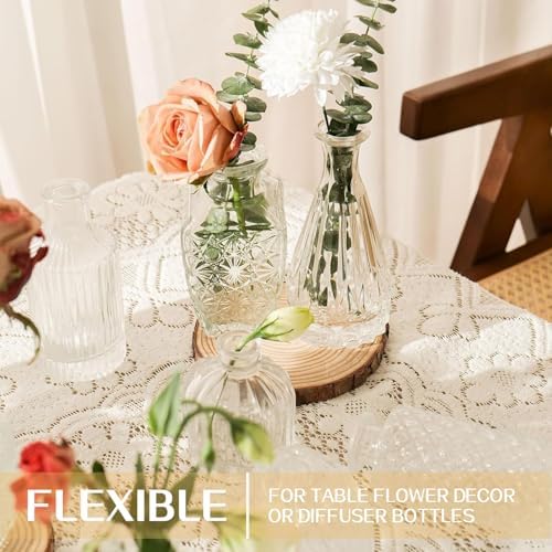 Glass Bud Vase Set of 32PCS Wedding Centerpieces for Tables,Mini Clear Bud Vases for Flowers,Small Flower Vases Suitable for Birthday Party,Anniversary,Wedding,Baby Shower (Clear, 32PCS) - Image 5