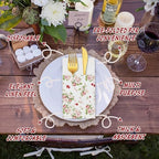 Potchen 100 Pcs Linen Feel Napkins Disposable, Vintage Rose Floral - Image 6