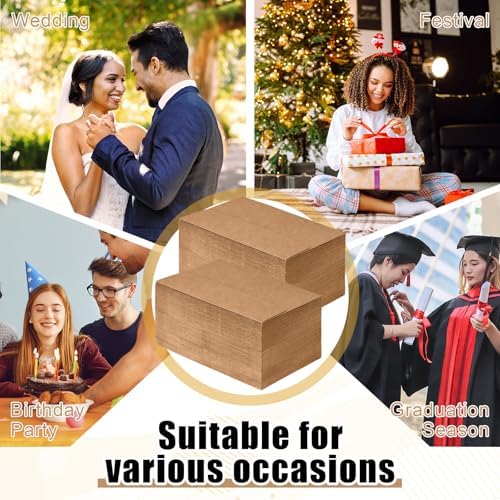 SATINIOR 300 Pieces Invitation Envelopes V Flap,A9,Kraft - Image 5