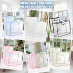 GAWBYET 24 Pcs Clear Plastic Gift Bags with Handles,Blue - Image 5