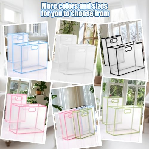 GAWBYET 24 Pcs Clear Plastic Gift Bags with Handles,Blue - Image 5