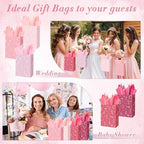 Kolldenn 100 Pcs Small Gift Bags Bulk, Pink, 8.27 x 5.91 x 3.15 Inch - Image 6