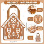 Silkfly 48 Pcs Gingerbread Christmas Tote Bags Non-Woven Party Favors - Image 3