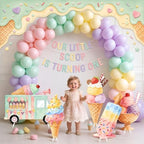 5 PCS 20" Ice Cream Cardboard Cutouts for Birthday Party Decorations, Large Sweet Theme Outdoor Yard Signs, Ice Cream Truck & Cone Standee for Candy Land Party Photo Booth Props Backdrop - Image 7