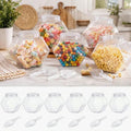Hoolerry 12 Pcs Plastic Candy Jar with Scoops Set include 6 Hexagon Cookie Jars with Lid for Candy Buffet and 6 Candy Scoops 73 oz Large Storage Jar Clear Food Storage Canisters Kitchen Countertop Jar by Hoolerry