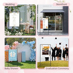 Welcome Sign Stand for Wedding - Adjustable Heavy Duty Easel w/Design Bundle & Leather Straps, Wedding Sign Stand for Welcome Signs, Seating Charts Display (Black) - Image 6