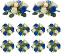 NUPTIO Small Wreath for Table Centerpieces, 9.05 Inch, Royal Blue & White by Nuptio