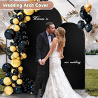 Hemmotop Stretchy Arch Backdrop Cover, Black, 7.2ft, 6ft, Set of 2 - Image 5