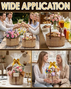 Hapring 6 Set Baskets for Gifts Empty, Large Bamboo Woven Gift Baskets - Image 3