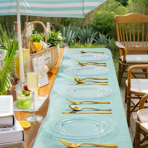 WDF 60pcs Clear Plastic Dessert Plates Disposable -7.5inch Small Disposable Clear Cake/Appetizer/Dessert Plastic Plates for Wedding/Party/Birthday/Summer Party - Image 6