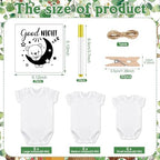 Panitay 126 Pcs Baby Shower DIY Bodysuit Set Bib 25 Blank White Newborn Bodysuit 25 Stencils 24 Marker 1 Sign 50 Pins(Woodland Animals) - Image 4