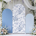 3 Set Arch Backdrop Covers 4ft 5ft 6ft Arch Covers Blue Floral by Hillsuren