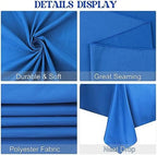 4 Pack Rectangle Tablecloth 60x126 Inch Blue Washable Polyester Table Cover for Wedding Dining Table Buffet Parties Banquet Decoration（Blue） - Image 4