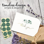 100 Heavyweight Blank Thank You Cards with Envelopes for a Personal Touch, Eucalyptus Thank You Card for Any Occasion, Wedding, Bulk Pack Card with Envelopes & Stickers (3.7 x 5.1 Inches) (100 Pack) - Image 4