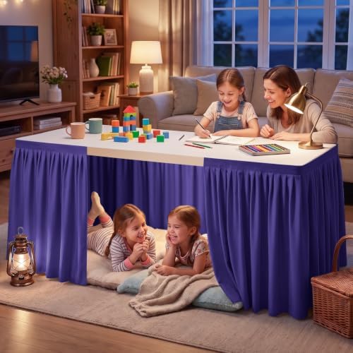 9FT Table Skirt for Teacher Desk Ruffle Desk Skirt for Dorm - Image 2