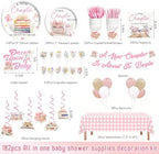 Party Inspo A New Chapter Begins Baby Shower Decorations, Storybook Baby Shower Supplies for Girl with Tableware, Plates, Napkins, Floral Tablecloth, Hanging Swirls, 24 Guests - Image 2