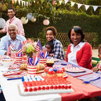 Kochorie 300 Pieces 4th of July Plastic Silverware, Heavy Duty Independence Day Cutlery Set, Disposable Plastic Utensils Includes Spoons Forks Knives for Memorial Day Veterans Day, Red Blue White - Image 6