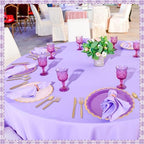 Mimorou 338 Pcs Purple Plates Napkins Cups Flatware Set - Image 6