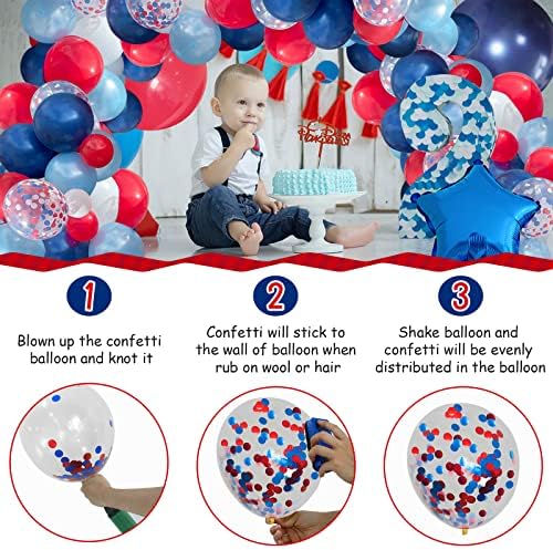 142Pcs Red White and Blue Balloon Arch Garland Kit, and 148pcs Navy Blue Gold Balloon Arch Garland - Image 5