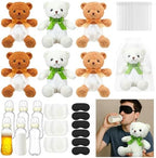 6 Sets Bottle Chug Bear Baby Shower Games White Brown Tan Brown Bear by Yearntown