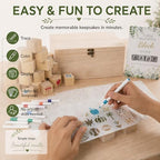 103 Pcs Baby Shower Games Sign Kit, Wooden Blocks to Decorate - Image 5
