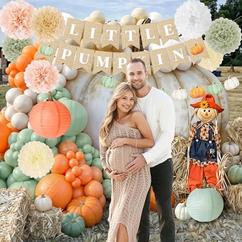 Kriyokiaa Little Pumpkin Balloon Baby Shower Decorations - Image 6
