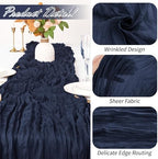 30 Pack Navy Blue Cheesecloth Table Runner 17 x 108 inch Cheese Cloth Table Runners 9ft Blue Table Runner Rustic Romantic Sheer Gauze Runner for Wedding Party Baby Shower Table Decoration - Image 3