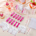50 Sets Baby Shower Favors Shot Glasses Keychain Gifts, Bloom, Pink - Image 6