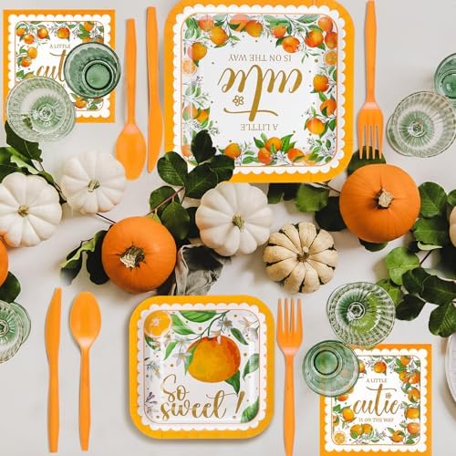 350 Pcs Little Cutie Paper Plate and Napkin Set Disposable Serve 50 - Image 5