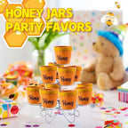 meekoo 30 Sets Mini Honey Bee Pots with Wooden Dippers Charms Honey Jars - Image 4