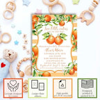 Amanda Creation Two Little Cuties Twin Baby Shower Invitations, Two Little Cuties Baby Shower Invitations, 20 Personalized 5x7 Double-Sided Cards with White Envelopes, Made in USA - Image 2