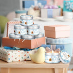 MTLEE Bear 24 Pcs Baby Shower Party Favors Candles Lavender Scented Baby Shower Favors for Guests Rustic Tealights Candles Gender Reveal Return Gifts(Blue, 1.2 oz) - Image 6