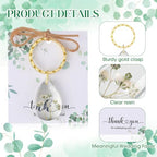 Landical 24 Set Baby Shower Return Gifts, Dried Flower Keychain Gift Bulk - Image 3