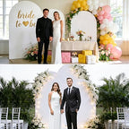 Wedding Arch Cover (7.2FT, 6.6FT, 6FT) Set of 3 Spandex Fitted Wedding Arch Stand Covers for Round Top Chiara Arch Backdrop Stands Cover for Birthday Party Ceremony Banquet Decor White - Image 2