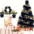 Meseey 4 Inch Wide Navy Velvet Wired Ribbon, 20 Yards Velvet Ribbon with Wire Edge for Christmas Tree, Wreaths, Gift Wrapping, Bows, Crafts and Holiday Decorations - Image 7