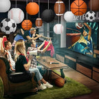 Bencailor 13 Pcs Sports Paper Lanterns Hanging Decorations, Simple - Image 2