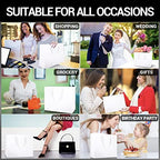 EUSOAR Large Size White Gift Wrap Bags, 25 Pack 12.5x4.5x11" Paper Heavy Duty Bags with Handles in Bulk, for Wedding, Grocery, Boutique, Retail, Business, Party Favors, Baby Showers, Birthdays - Image 5