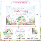Jollyboom Sea Turtle Baby Shower Decorations Girl, a Little Hatchling Is On The Way Backdrop Banner Cake Topper Hanging Swirls Ceiling Streamers Garland Balloons Table Honeycomb Centerpieces - Image 5