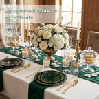 DaYammi 150Pcs Green Plastic Plates with Gold Silverware Set for Party - Image 5