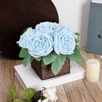 Sky Blue Dining Table Centerpiece Set of 6, Pre-Made, Wooden Box - Image 3