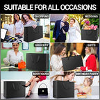 EUSOAR Exra Large Gift Wrap Bags Bulk, 25 Pack 16x6x12 inches Black Paper Heavy Duty Bags with Handles, for Business, Grocery, Boutique, Retail, Wedding, Party Favors, Baby Showers, Birthdays - Image 5