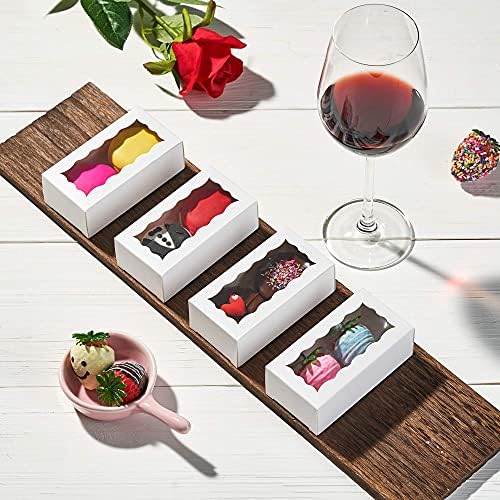 JCXGRVC small treat boxes 100pcs - white candy box with window - Image 5