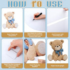 4 Pcs Large 23.62" Teddy Bear Baby Shower Decorations Teddy Bear White Cloud Hot Air Balloon Cardboard Cutouts, Cloud Party Yard Signs for We Can Bearly Wait Birthday Party Supplies - Image 6