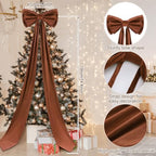 Wavwavw Christmas Giant Velvet Bow Decor Brown Big Bow, 75 x 18 Inches - Image 3