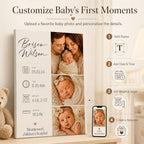 TWING Custom Baby Birth Details Photo Canvas Print Wall Decor, 12 x 16 in - Image 2