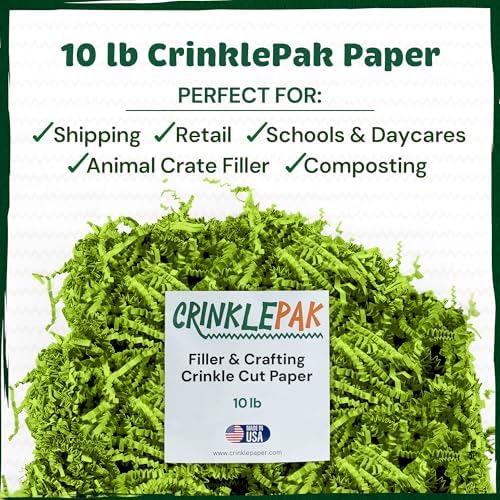 10 LB USA Made crinkle paper filler | Paper Shred Filler for Shipping packages, Gift Wrap, Great packing paper for gift basket filling, Birthdays, Weddings, and Anniversaries | Lime Green - Image 6