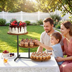 Emfogo Wooden Cupcake Stand for 50 Cupcakes, 3 Tier Dessert Tower Stands, Cup Cake Display for Party Afternoon Tea Wedding Graduation, Large Tiered Tray for Cake Cookie Food (1 Pack) - Image 5