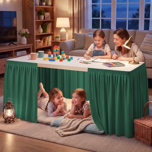 9FT Table Skirt for Teacher Desk Ruffle Desk Skirt for Dorm - Image 2