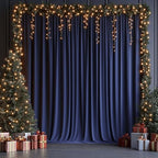ESGOTBME 30x10ft Wrinkle Free Navy Blue Backdrop Curtain for Parties Soft Fabric Drapes Wedding Curtain Backdrop for Birthday Party Decorations Background for Photography 5x10ft, 6 Panels - Image 5