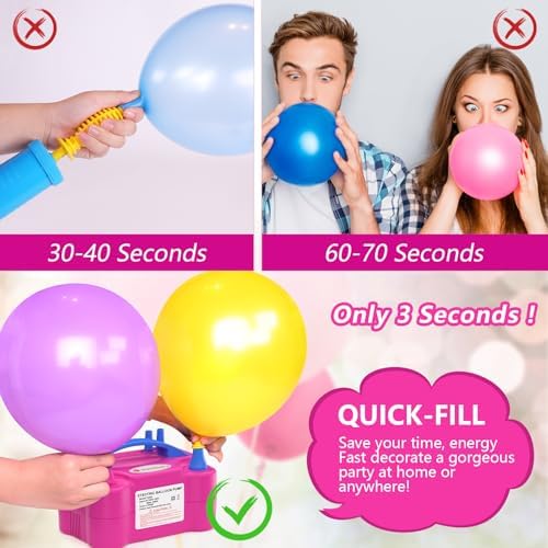 IDAODAN Balloon Arch Kit and Balloon Pump, Balloon Arch Stand with Electric Balloon Pump, Adjustable Wide Garland Arch for Wedding Baby Shower Birthday Party Supplies Decorations - Image 3
